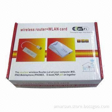 Pocket Wireless Router, Supports WPA and WPA2 Encryption, Speed Up to 150Mbps